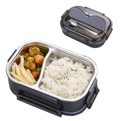 black lunch box metal|stainless bento lunch box.